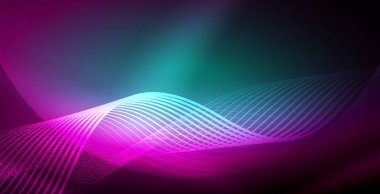 Neon çizgiler parlak parlayan arka plan