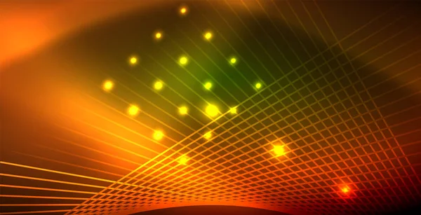 Neon parlayan dalga, sihirli enerji ve ışık arka plan