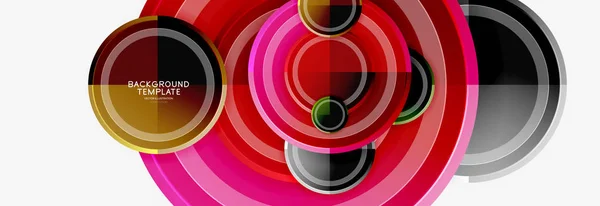 Coloré fond cercles brillants — Image vectorielle