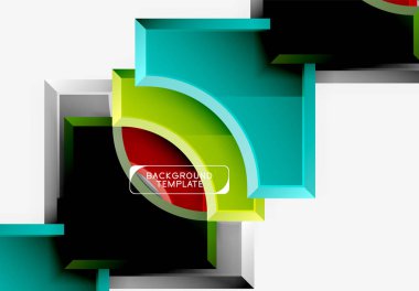 Geometrik 3D şekiller arka plan