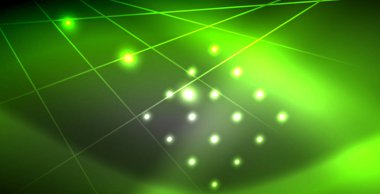 Neon parlayan çizgiler, sihirli enerji uzay ışığı konsepti, soyut arka plan duvar kağıdı tasarımı