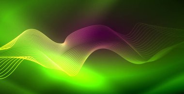 Neon çizgiler parlak parlayan arka plan