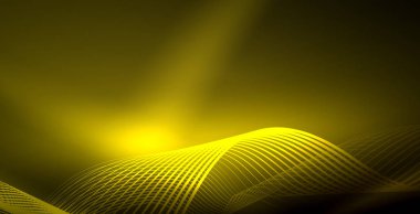 Koyu, parlak hareket, sihirli alan ışık parlayan soyut dalga. Techno arka plan