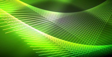 Neon parlayan çizgiler, sihirli enerji uzay ışığı konsepti, soyut arka plan duvar kağıdı tasarımı