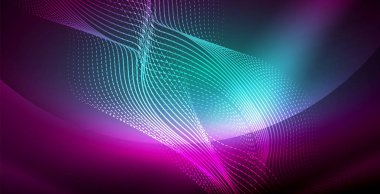 Neon çizgiler parlak parlayan arka plan