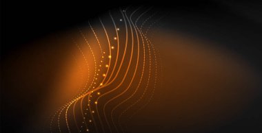 Koyu, parlak hareket, sihirli alan ışık parlayan soyut dalga. Techno arka plan