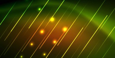 Neon parlayan dalga, sihirli enerji ve ışık arka plan