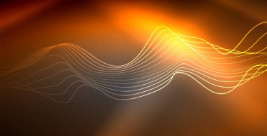 Neon çizgiler parlak parlayan arka plan