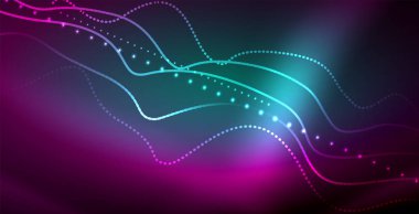 Neon çizgiler parlak parlayan arka plan