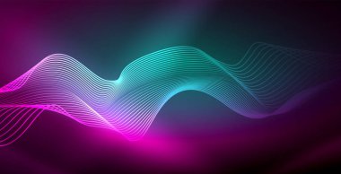 Neon çizgiler parlak parlayan arka plan