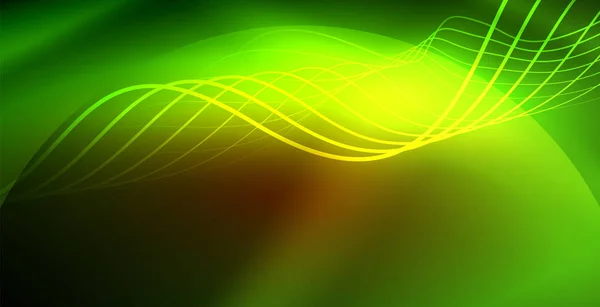 Neonwellen-Hintergrund — Stockvektor