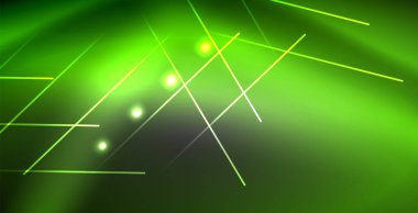 Neon parlayan çizgiler, sihirli enerji uzay ışığı konsepti, soyut arka plan duvar kağıdı tasarımı