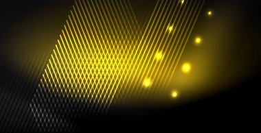 Neon renkli soyut çizgiler