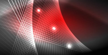 Neon parlayan çizgiler, sihirli enerji uzay ışığı konsepti, soyut arka plan duvar kağıdı tasarımı