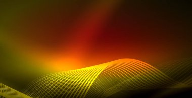 Koyu, parlak hareket, sihirli alan ışık parlayan soyut dalga. Techno arka plan