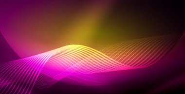 Neon çizgiler parlak parlayan arka plan