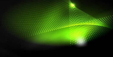 Parlak parlak parlayan Neon dalgalar