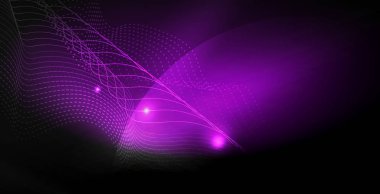 Parlak parlak parlayan Neon dalgalar