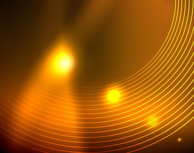 Parlak çevrelerin parlayan soyut arka plan