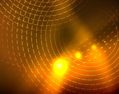 Parlak çevrelerin parlayan soyut arka plan