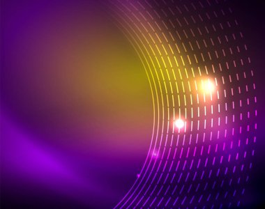 Neon Çemberleri Soyut Arkaplan