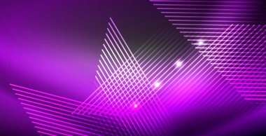 Neon parlayan çizgiler, sihirli enerji uzay ışığı konsepti, soyut arka plan duvar kağıdı tasarımı