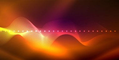 Neon çizgiler parlak parlayan arka plan