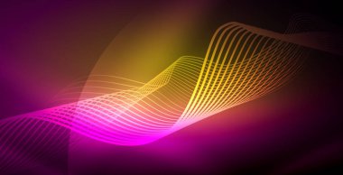 Neon çizgiler parlak parlayan arka plan