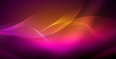 Neon çizgiler parlak parlayan arka plan