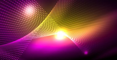 Parlak neon uzay arka planı