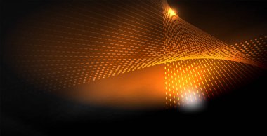 Parlak parlak parlayan Neon dalgalar