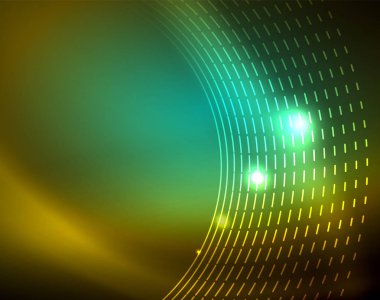 Parlak çevrelerin parlayan soyut arka plan