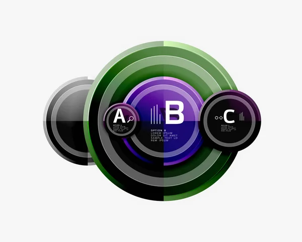 Κύκλο γεωμετρικό αφηρημένο πρότυπο φόντου για το web banner, επιχειρηματική παρουσίαση, εμπορική επωνυμία, ταπετσαρία — Διανυσματικό Αρχείο