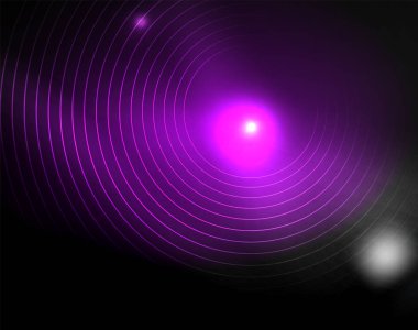 Neon renk parlayan ışıkları ile karanlık alan soyut arka plan