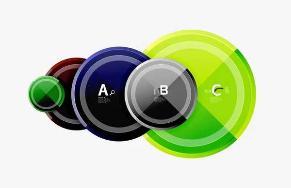 Circulaire patroon, abstracte cirkels samenstelling — Stockvector