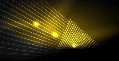 Neon renkli soyut çizgiler