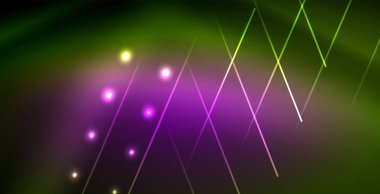 Neon parlayan dalga, sihirli enerji ve ışık arka plan