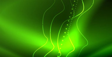 Koyu, parlak hareket, sihirli alan ışık parlayan soyut dalga. Techno arka plan