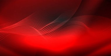 Koyu, parlak hareket, sihirli alan ışık parlayan soyut dalga. Techno arka plan