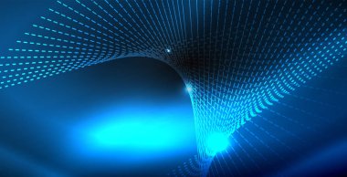 Parlak parlak parlayan Neon dalgalar