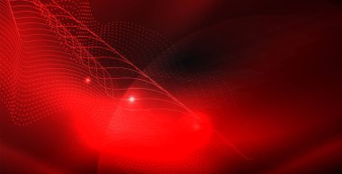 Parlak parlak parlayan Neon dalgalar