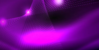 Parlak parlak parlayan Neon dalgalar