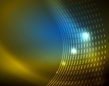 Parlak çevrelerin parlayan soyut arka plan