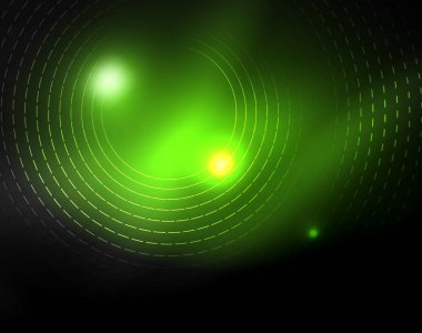 Neon renk parlayan ışıkları ile karanlık alan soyut arka plan