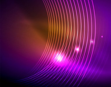 Neon Çemberleri Soyut Arkaplan