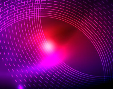 Neon Çemberleri Soyut Arkaplan