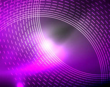 Neon renk parlayan ışıkları ile karanlık alan soyut arka plan