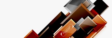 Geometrik tasarım kareler soyut afiş, parlak parlak efektler