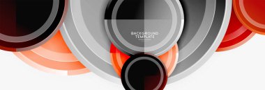 Web Banner, iş sunumu, marka, duvar kağıdı için daire geometrik soyut arka plan şablonu