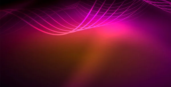 Neon lijnen glanzend gloeiende achtergrond — Stockvector